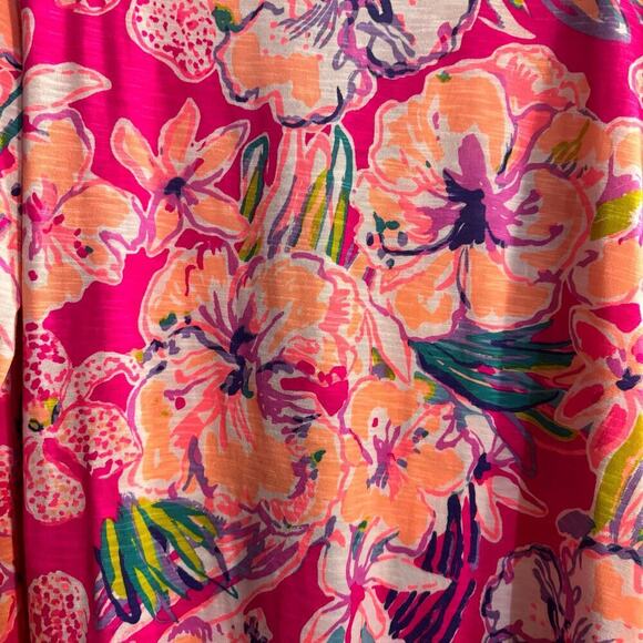 Lilly Pulitzer Paradis Swing Multicolor Long Sleeve Floral Dress Modal Medium - Picture 5 of 7